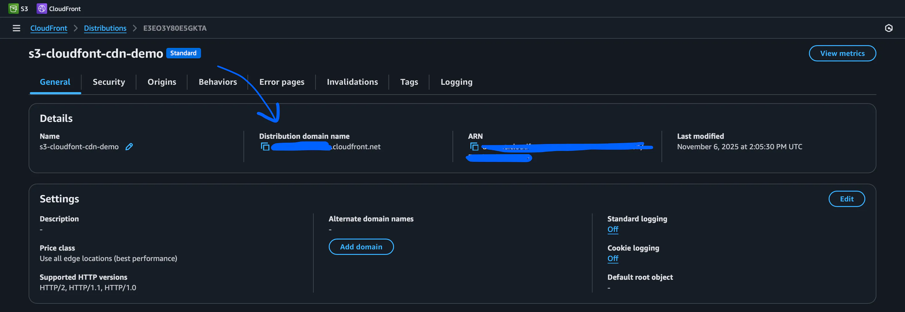 aws-copy-cloud-front-distribution-domain-name