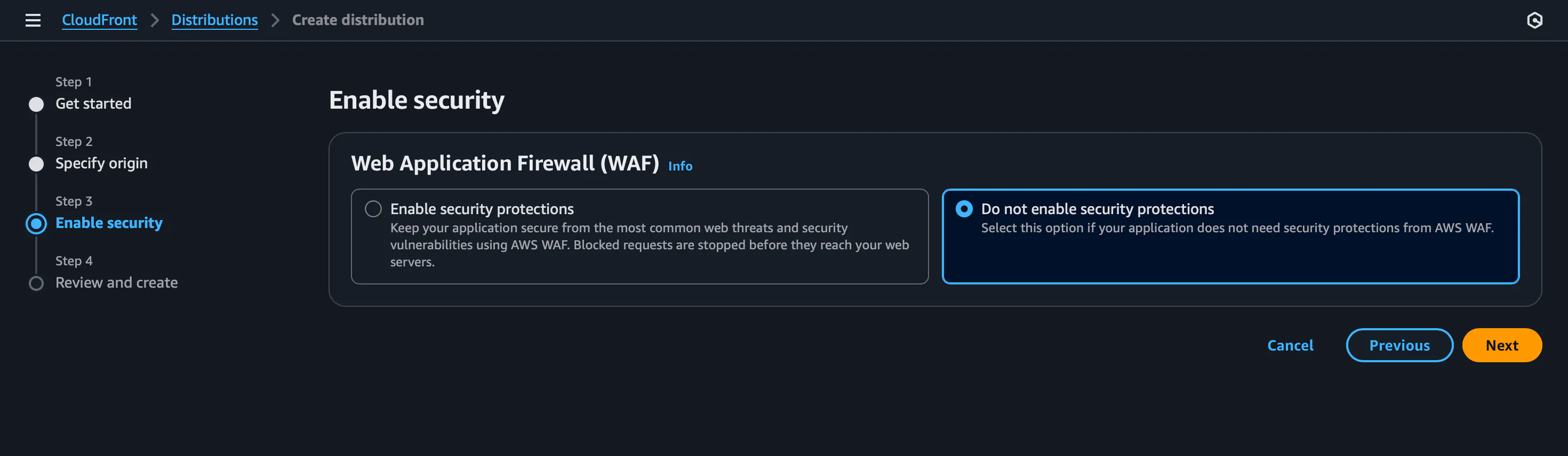 create-cloudfront-distribution-disable-security
